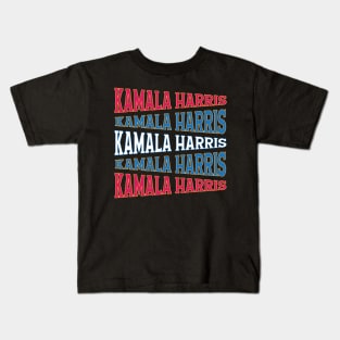 TEXT ART USA KAMALA HARRIS Kids T-Shirt